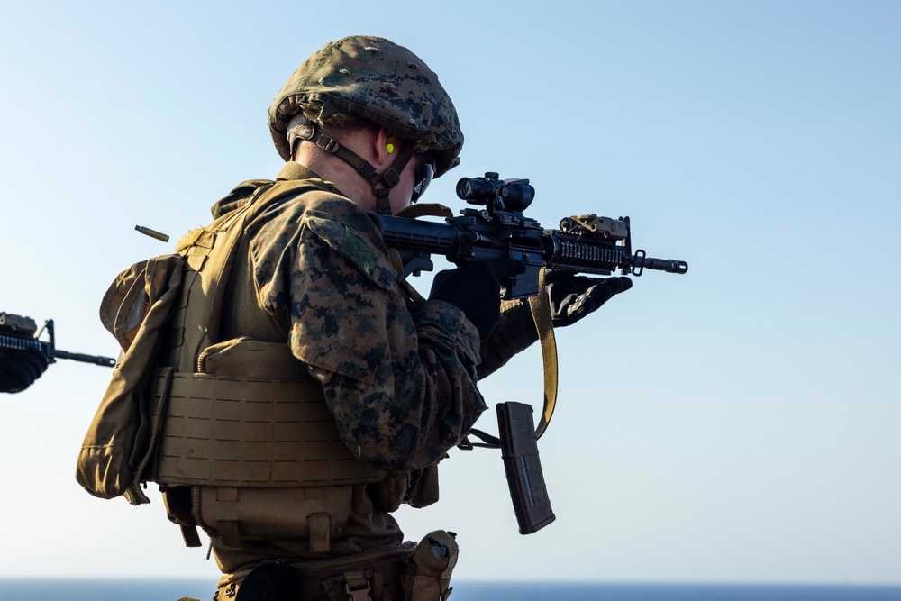 BLT 1/8, 24th MEU (SOC) Deck Shoot on USS Wasp (LHD 1)