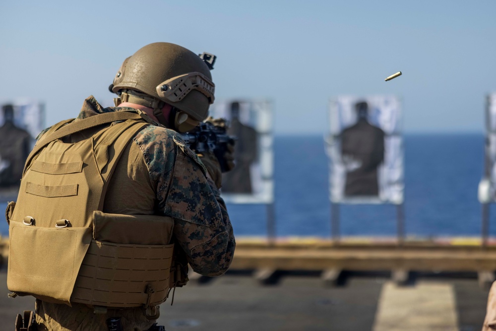 BLT 1/8, 24th MEU (SOC) Deck Shoot on USS Wasp (LHD 1)