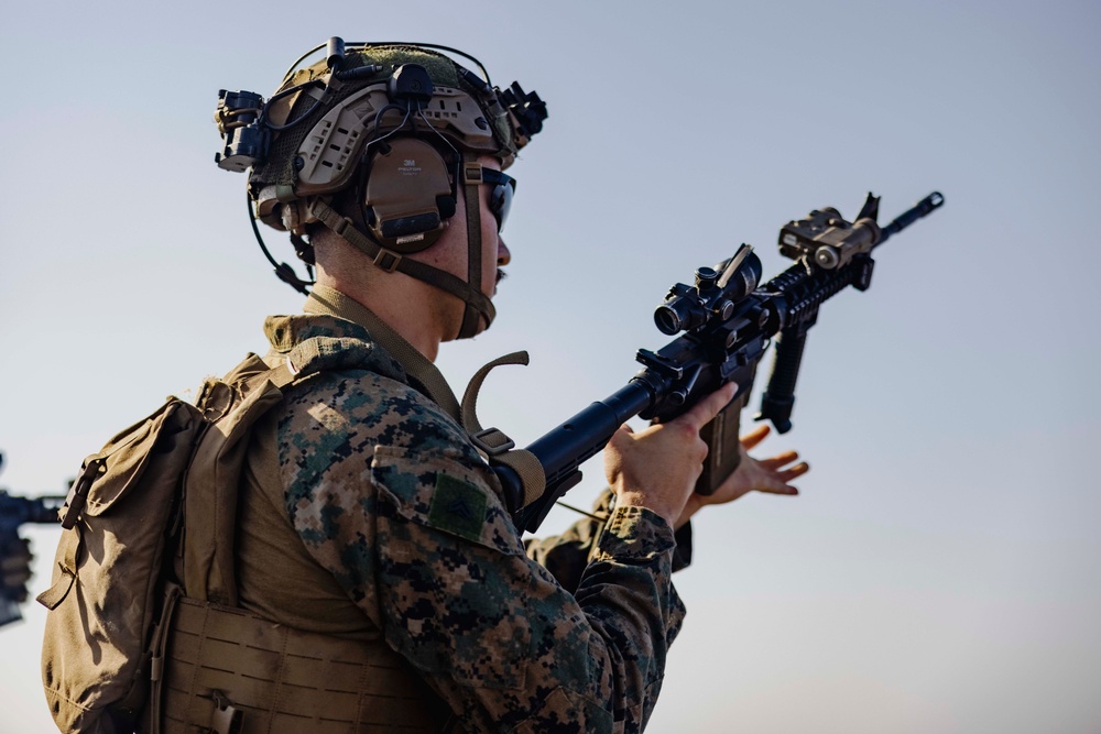 BLT 1/8, 24th MEU (SOC) Deck Shoot on USS Wasp (LHD 1)