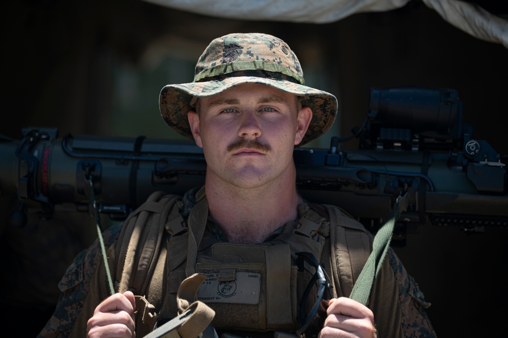 US Marines participate in land assault exercise