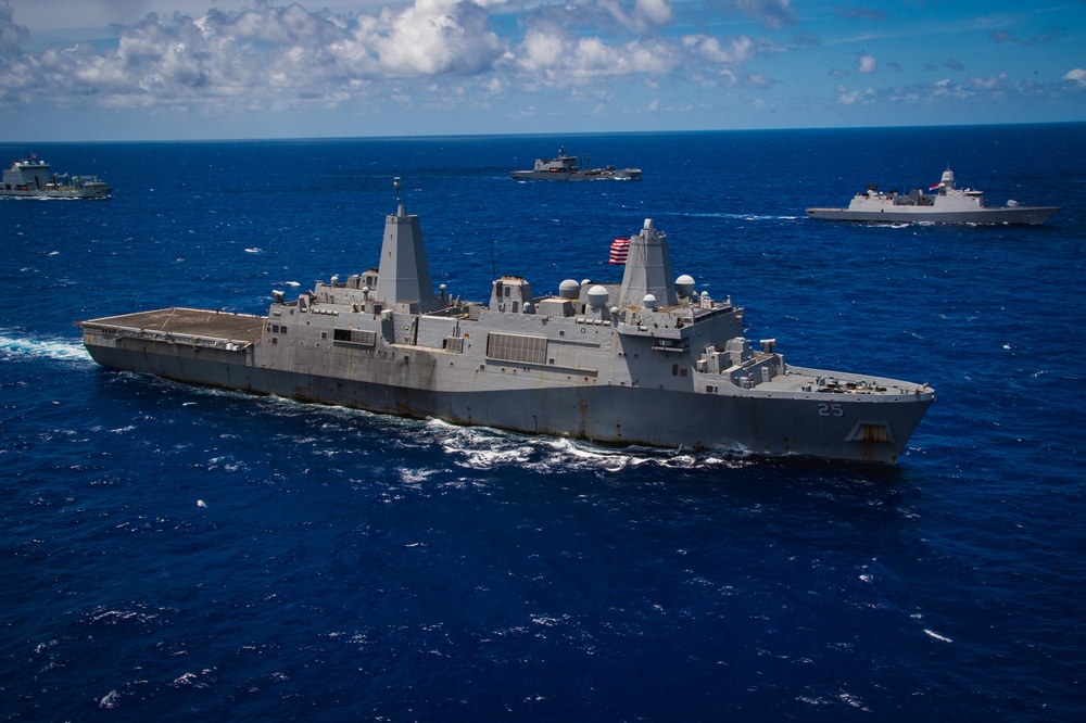 USS Somerset Sails During RIMPAC 2024