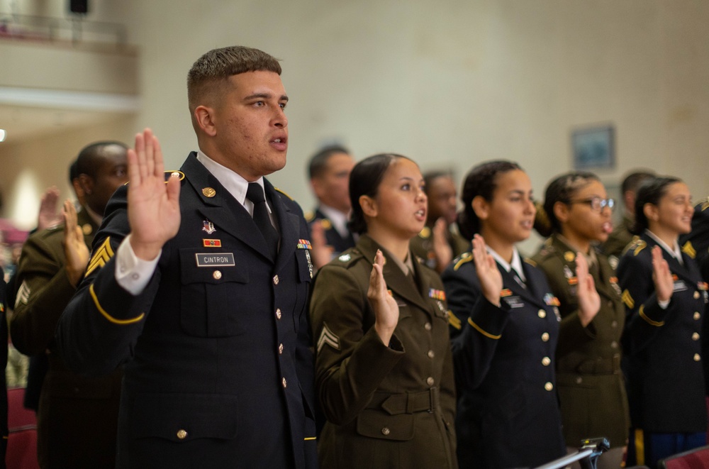 Soldiers inducted into NCO Corps at Walter Reed