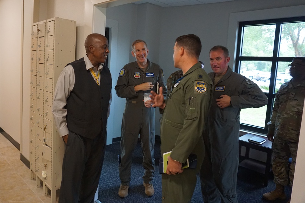 USAFWC Command Team Visits 505th Command and Control Wing