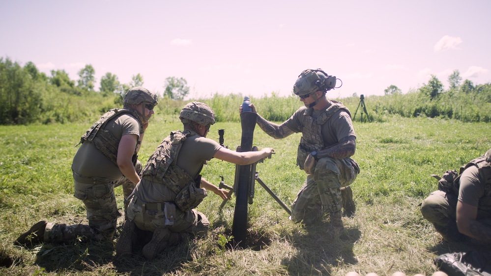 Indiana National Guard Conducts Intensive Mortar Training at Camp Atterbury During Annual Training