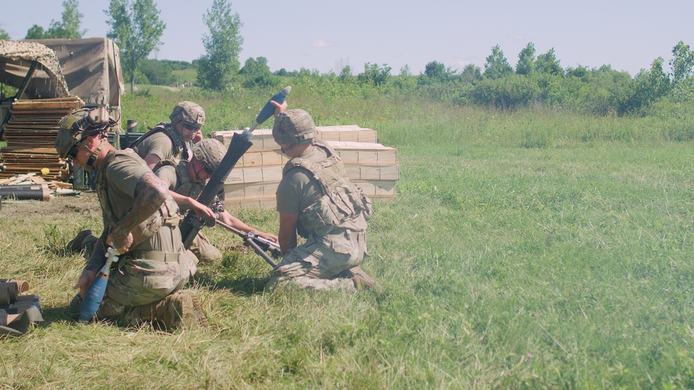 Indiana National Guard Conducts Intensive Mortar Training at Camp Atterbury During Annual Training