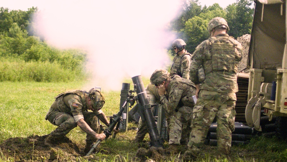 Indiana National Guard Conducts Intensive Mortar Training at Camp Atterbury During Annual Training