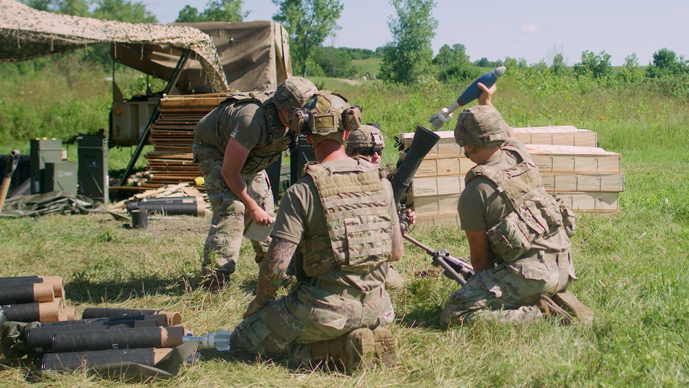 Indiana National Guard Conducts Intensive Mortar Training at Camp Atterbury During Annual Training