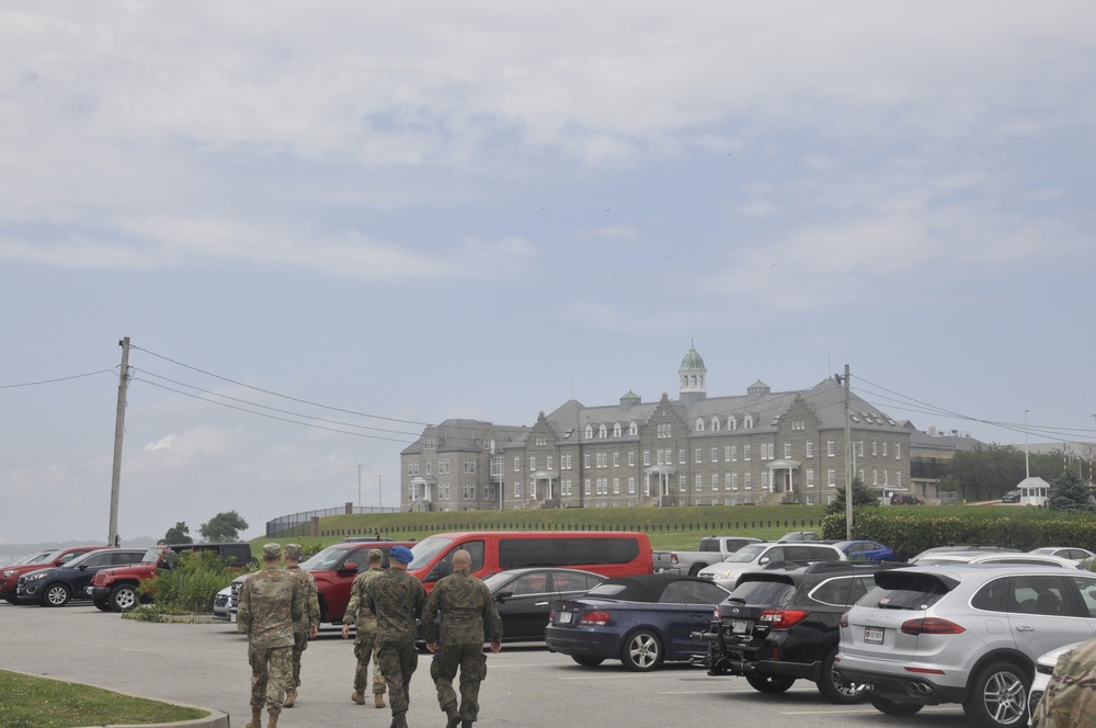 Polish CIMIC Officers and American Civil Affairs Soldiers at Newport Naval Base