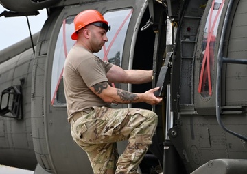 UH-60 Black Hawk Helicopter is transported to BEST Program