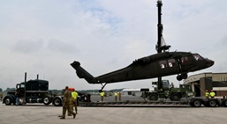 UH-60 Black Hawk Helicopter is transported to BEST Program