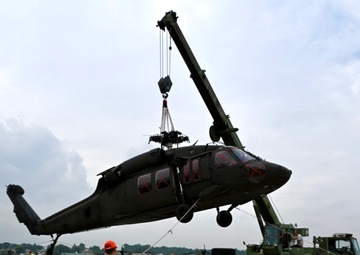 UH-60 Black Hawk Helicopter is transported to BEST Program
