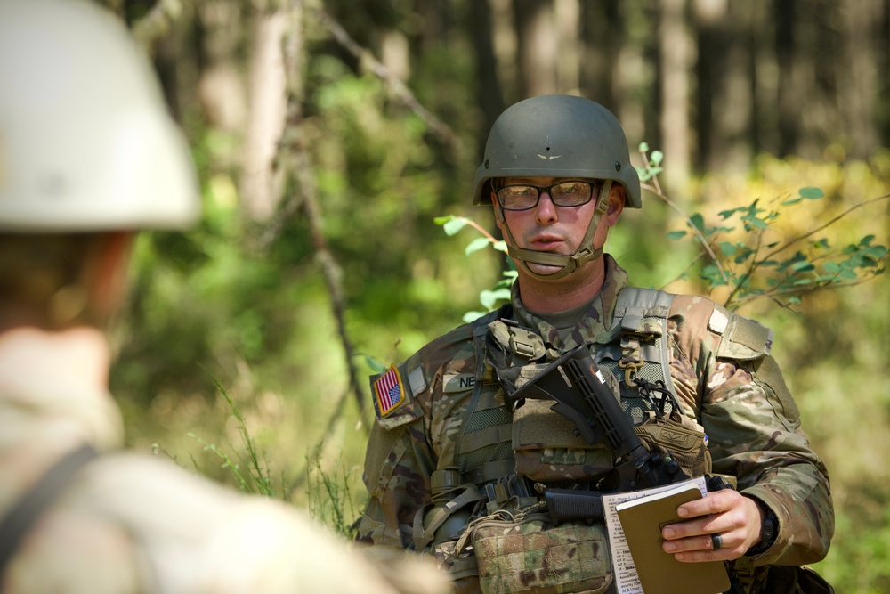 U.S. National Guard Officer Candidates navigate Situational Training Exercise lanes