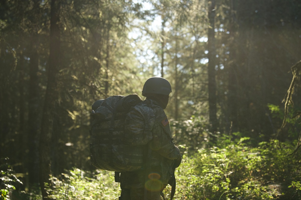 U.S. National Guard Officer Candidates navigate Situational Training Exercise lanes