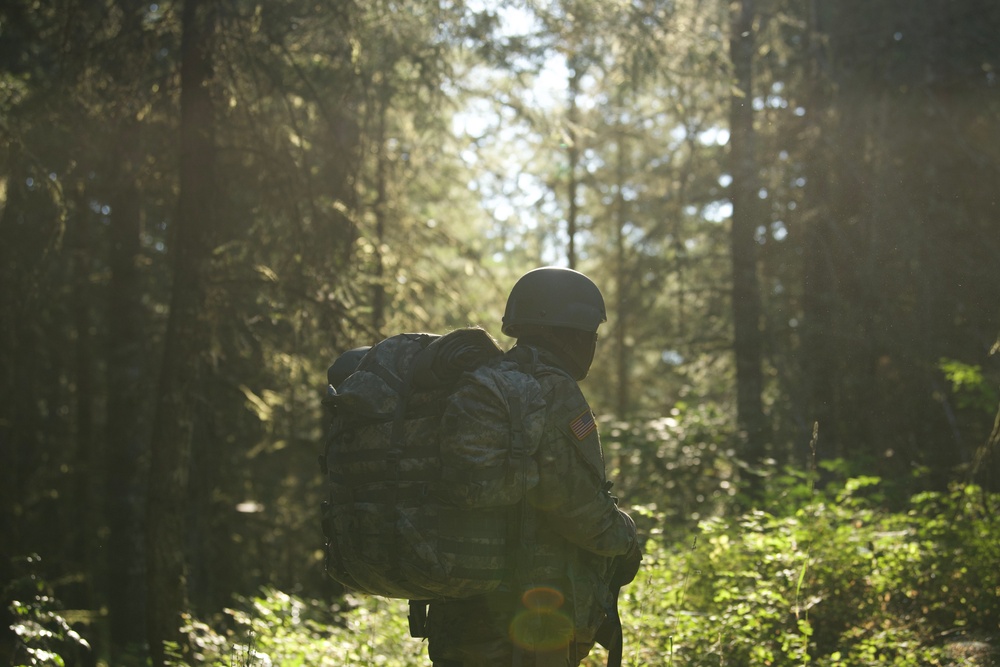 U.S. National Guard Officer Candidates navigate Situational Training Exercise lanes