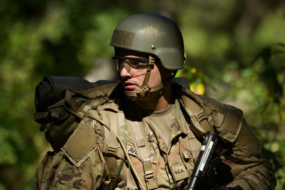 U.S. National Guard Officer Candidates navigate Situational Training Exercise lanes