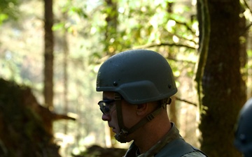 U.S. National Guard Officer Candidates navigate Situational Training Exercise lanes