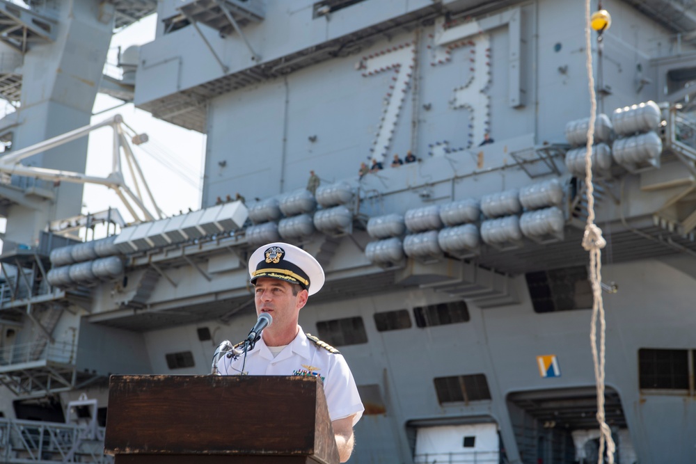 Commander, Naval Air Forces Pacific hosts a press conference at Naval Air Station North Island