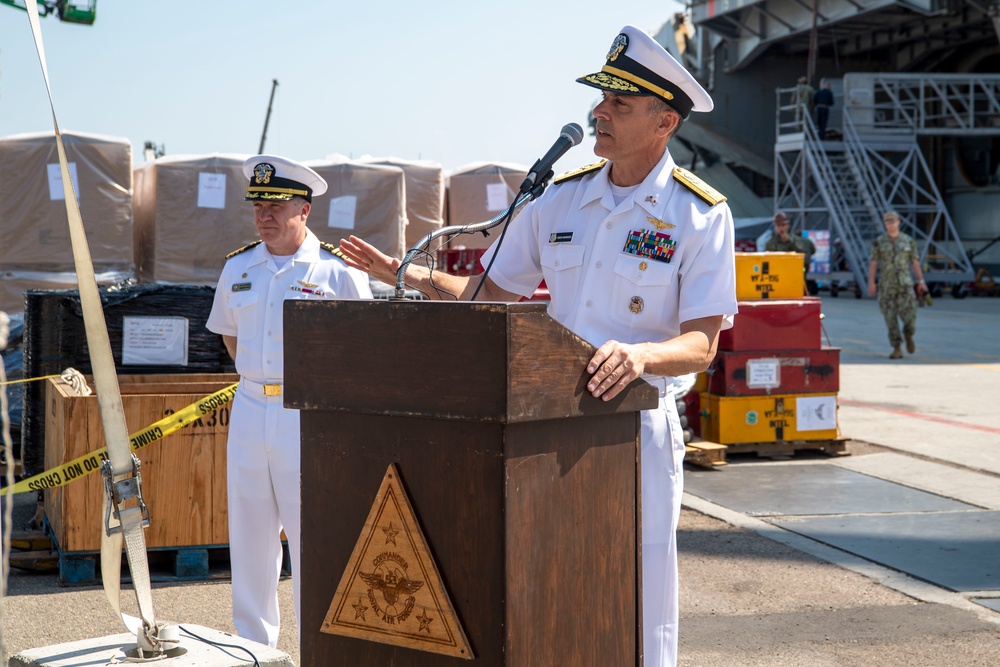 Commander, Naval Air Forces Pacific hosts a press conference at Naval Air Station North Island