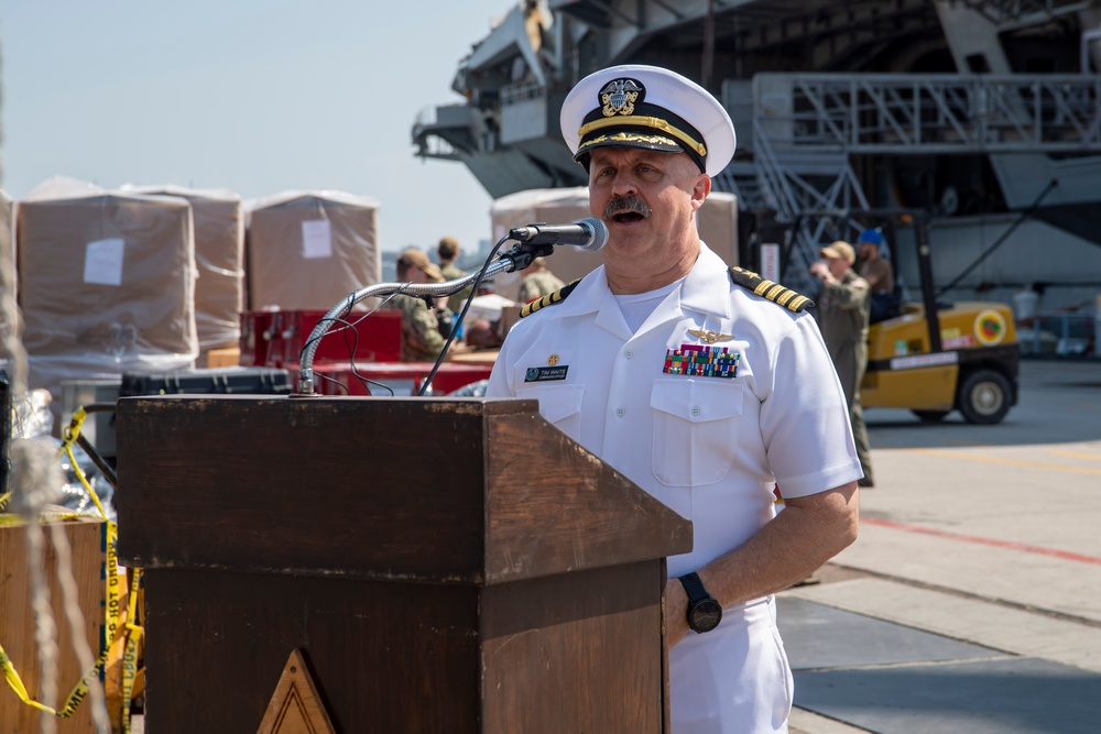 Commander, Naval Air Forces Pacific hosts a press conference at Naval Air Station North Island