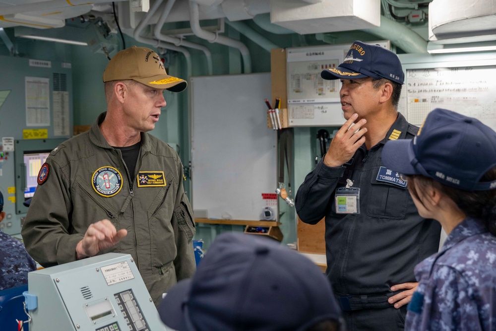 CSG-1 Rear Adm. Wosje Visits Japan Maritime Self-Defense Force DDG-180 JS Hagura