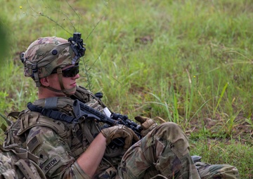 The Soldiers of Task Force Guardian load up to take objective 'SALT' while at JRTC 24-09