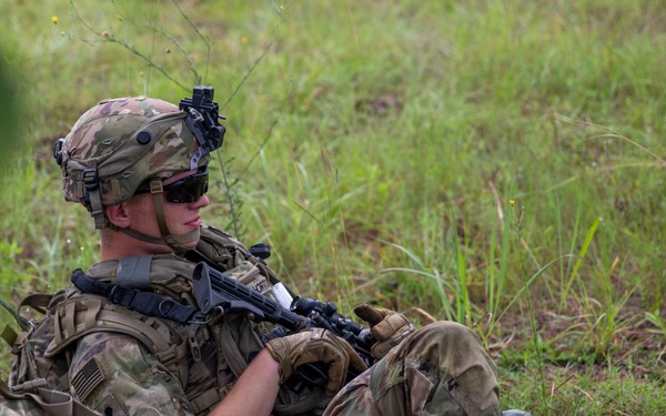 The Soldiers of Task Force Guardian load up to take objective 'SALT' while at JRTC 24-09