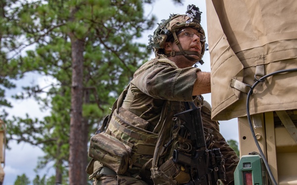 The Soldiers of Task Force Guardian load up to take objective 'SALT' while at JRTC 24-09