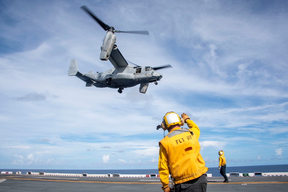 Flight Operations Aboard USS America (LHA 6)