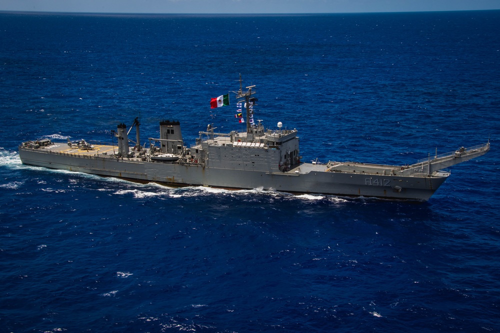 ARM Usumacinta sails in formation during RIMPAC 2024