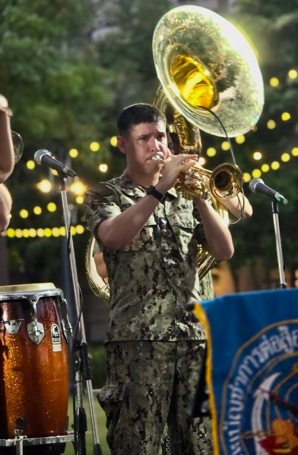 U.S. 7th Fleet Broadside Brass Band Performs at CARAT Thailand 2024