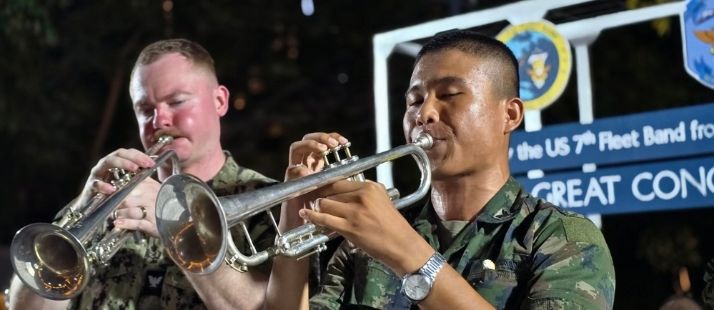 U.S. 7th Fleet Broadside Brass Band Performs at CARAT Thailand 2024