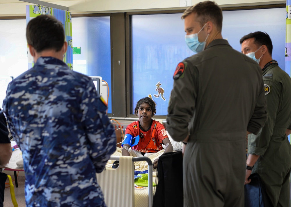 USAF and RAAF visit children ward, show appreciation during Exercise Pitch Black 2024