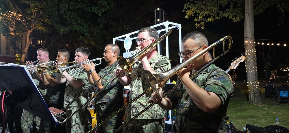 U.S. 7th Fleet Broadside Brass Band Performs at CARAT Thailand 2024