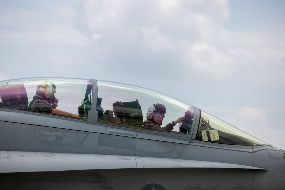 One last Flight | Marine Corps Major Kyle Johnson a pilot with VMFA (AW)-224 flys his final F/A-18 flight at Suwon AB South Korea