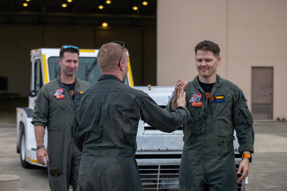 One last Flight | Marine Corps Major Kyle Johnson a pilot with VMFA (AW)-224 flys his final F/A-18 flight at Suwon AB South Korea