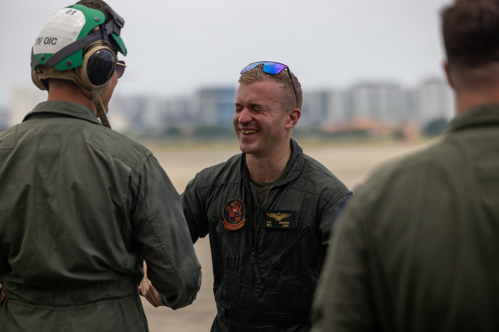 One last Flight | Marine Corps Major Kyle Johnson a pilot with VMFA (AW)-224 flys his final F/A-18 flight at Suwon AB South Korea