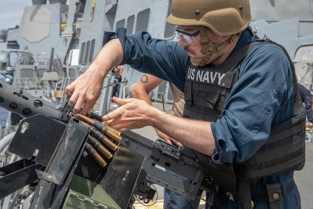 USS Spruance conducts live-fire exercise