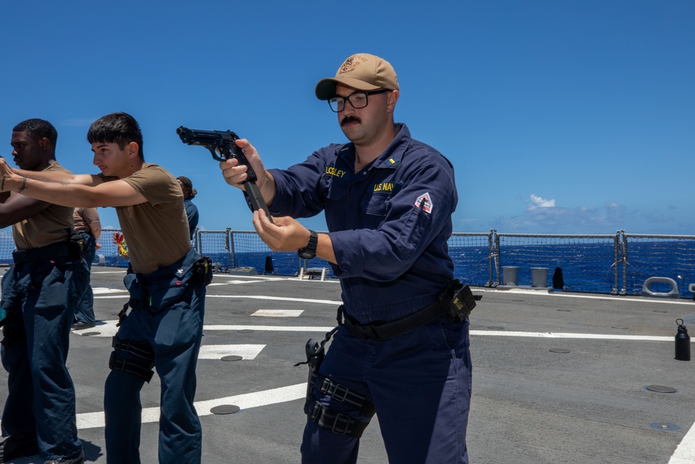 O’Kane Sailors conduct small arms training