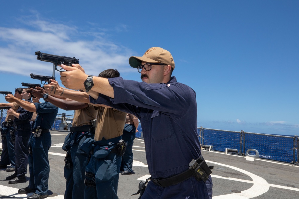 O’Kane Sailors conduct small arms training