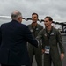 The Secretary of the Air Force greets military members at FIA 2024