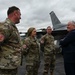 The Secretary of the Air Force greets military members at FIA 2024