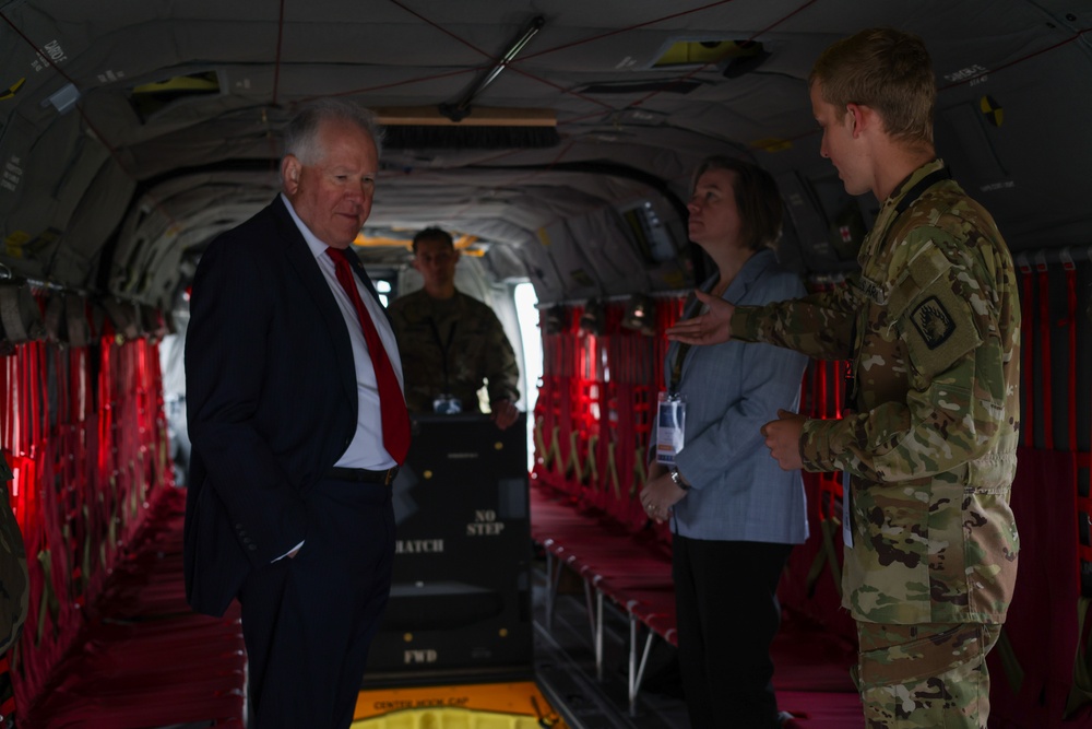 Secretary of the Air Force Visits 12th Combat Aviation Brigade Soldiers at Farnborough International Airshow