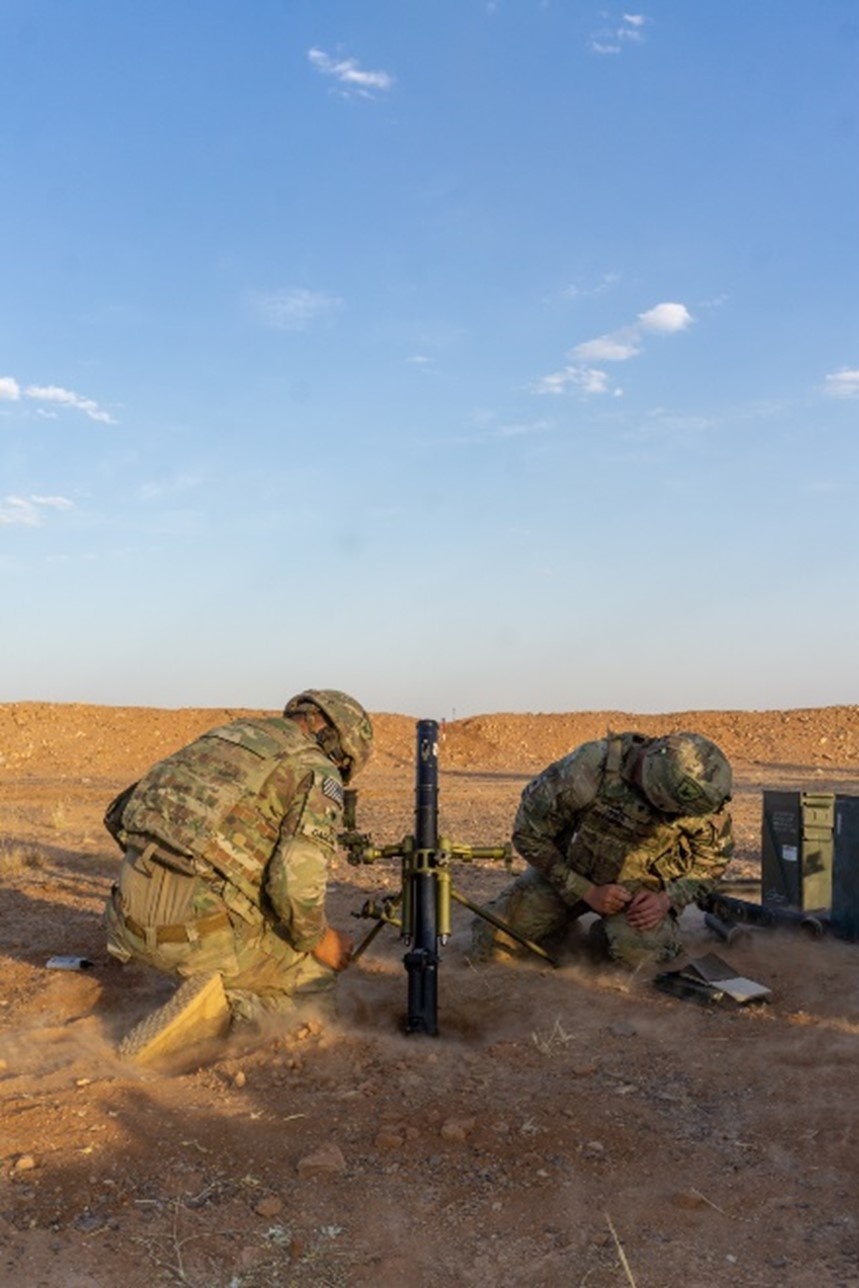 Task Force Sentinel conducts mortar live fire