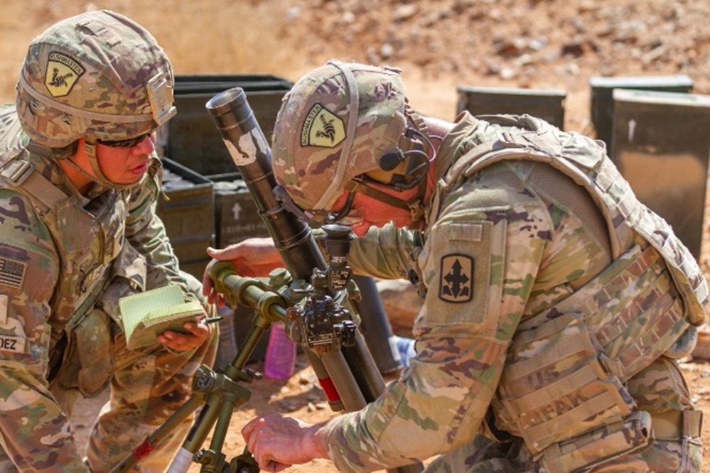 Task Force Sentinel conducts mortar live fire