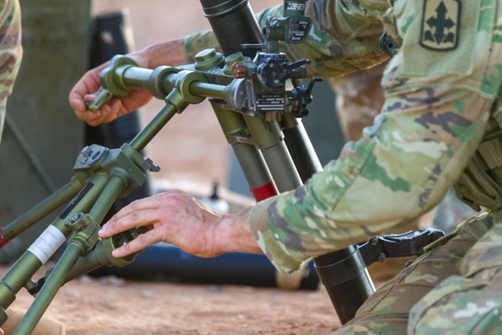 Task Force Sentinel conducts mortar live fire