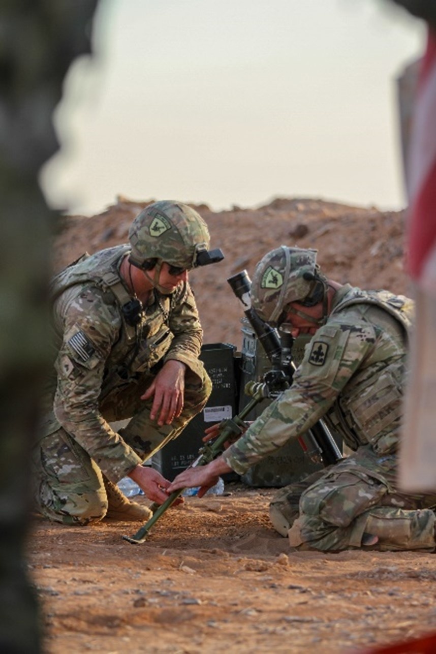 Task Force Sentinel conducts mortar live fire