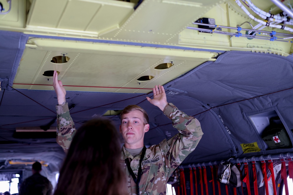 12th Combat Aviation Brigade Soldiers Showcase Aircraft at the Farnborough International Airshow