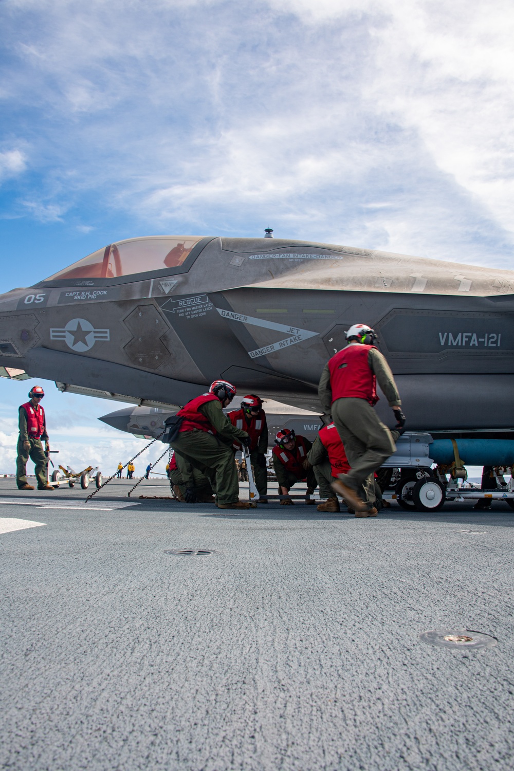 Inert Bomb Load Aboard USS America (LHA 6)