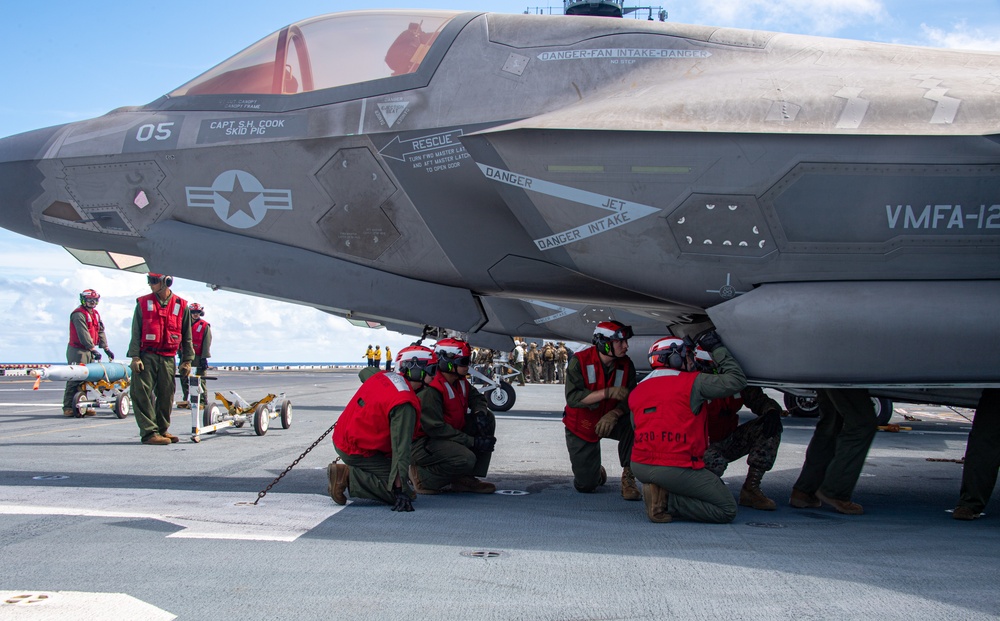 Inert Bomb Load Aboard USS America (LHA 6)