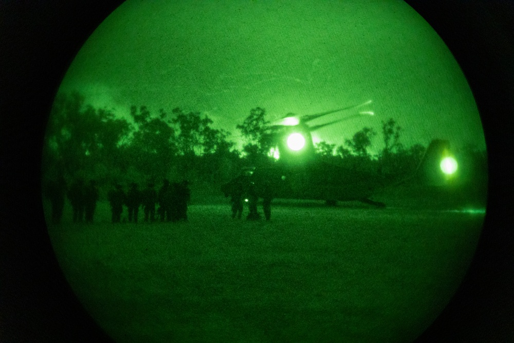 MRF-D 24.3 Marines conduct night air assault with MV-22B Ospreys during Exercise Predator’s Run 24